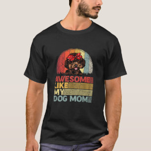 T-shirt Les Femmes Distresses Poodle Tee Awesome Comme Mon