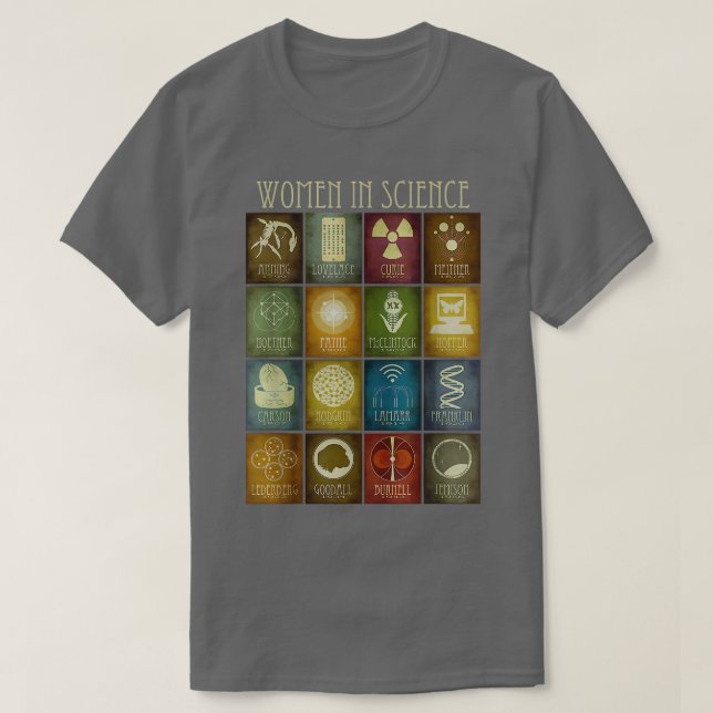 T-shirt Les Femmes En Science Grâce À Un Scientifique (Design devant)