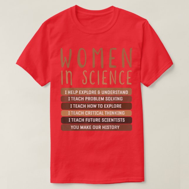 T-shirt Les Femmes Font Partie De La Conception Scientifiq (Design devant)