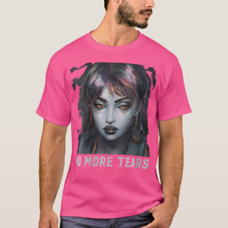 T-shirt Les femmes Goth Art esthétique Plus De Larmes Sad