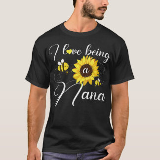 T-shirt Les Femmes J'Aime Être Un Tournesol Nana Et Abee V
