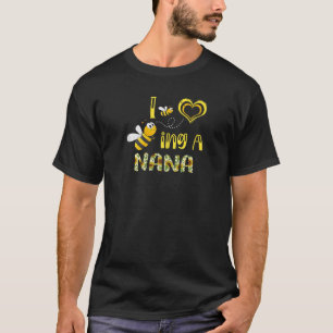 T-shirt Les Femmes J'Aime Être Un Tournesol Nana Et Abeill