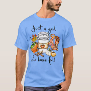 T-shirt Les Femmes Juste Une Fille Qui Aime Tomber Épice D