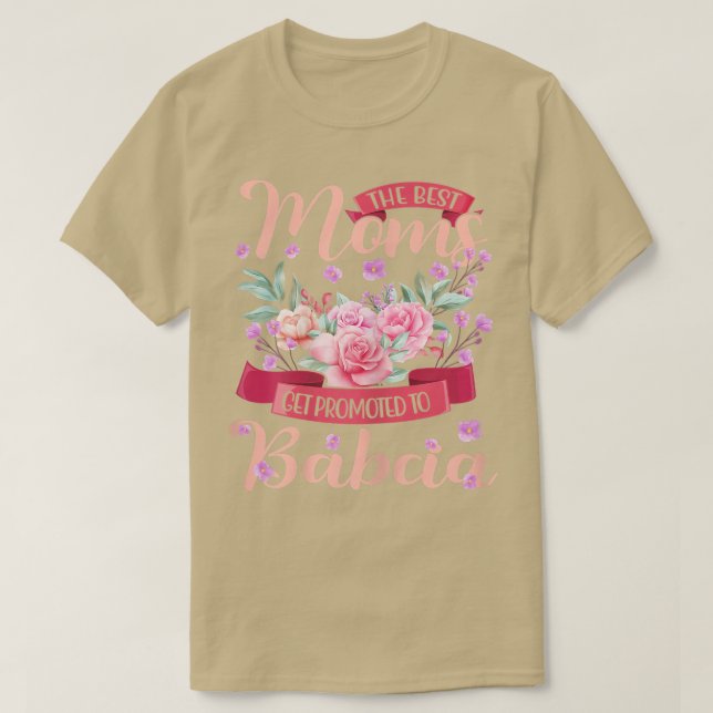 T-shirt Les femmes les meilleures mamans promu Babcia Gran (Design devant)