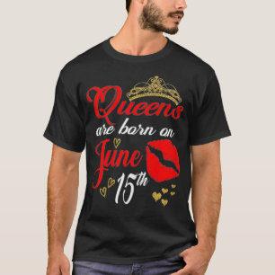 T-shirt Les femmes Lèvres rouges Les reines sont nées le 1