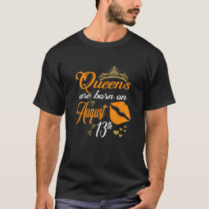 T-shirt Les Femmes Lèvres Rouges Reines Sont Nées Le 1Er A