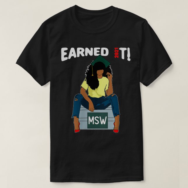 T-shirt Les Femmes L'Ont Gagné Maître De Travail Social MS (Design devant)