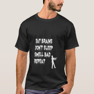 T-shirt Les femmes mangent le cerveau ne dorment pas Zombi