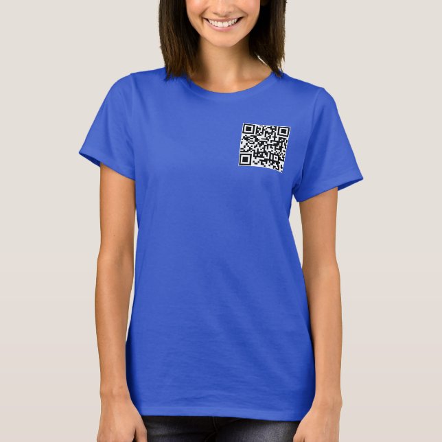 T-shirt Les femmes me scanner QR Code double face profonde (Devant)