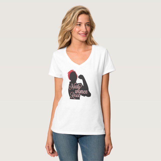 T-shirt Les femmes méchantes résistent (Devant entier)