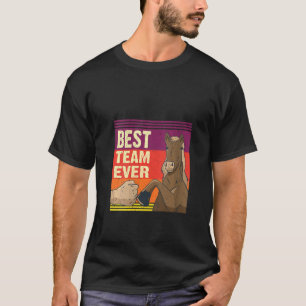 T-shirt Les Femmes Meilleure Équipe Jamais Équitation