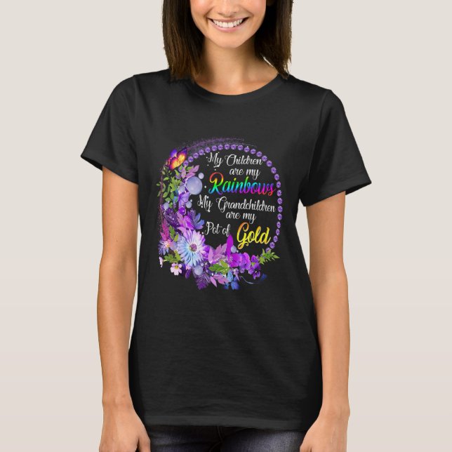 T-shirt Les Femmes Mes Petits-Enfants Sont Mon Pot D'Or Dr (Devant)