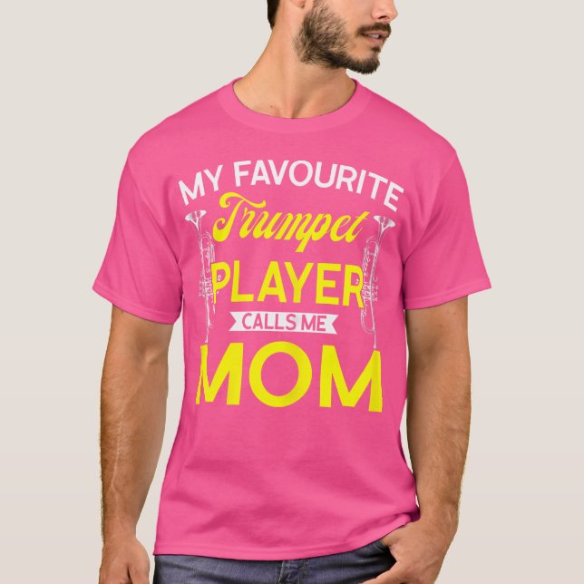 T-shirt Les Femmes Mon Joueur De Trompette Préféré M'Appel (Devant)