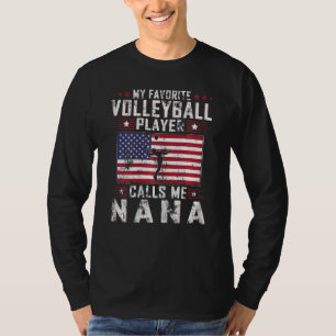 T-shirt Les Femmes Mon Joueur De Volley-ball Préféré M'App