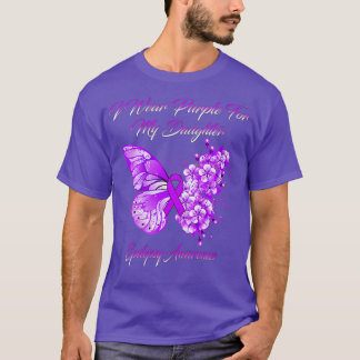 T-shirt Les Femmes Portent Le Violet Pour La Fille Epileps