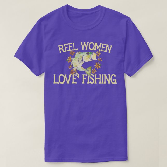 T-shirt Les femmes Réelles aiment la pêche (Design devant)