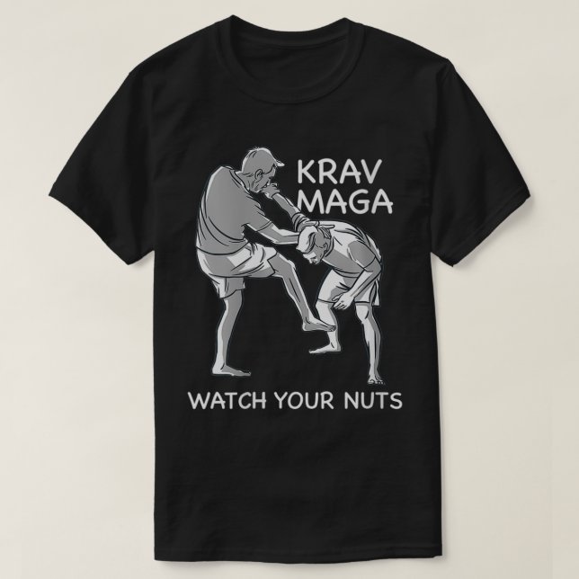 T-shirt Les femmes regardent tes nuts Krav Maga Combat and (Design devant)