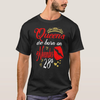 T-shirt Les Femmes Reines Sont Nées Le 28 Novembre Sagitta