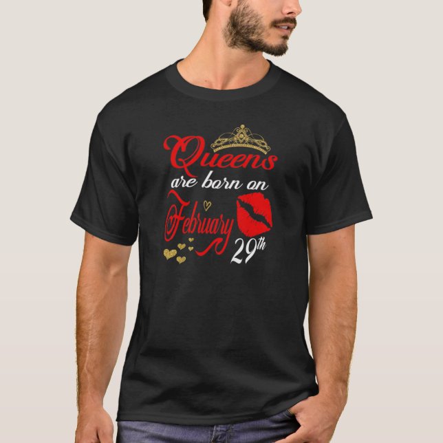 T-shirt Les Femmes Reines Sont Nées Le 29 Février Pisces B (Devant)