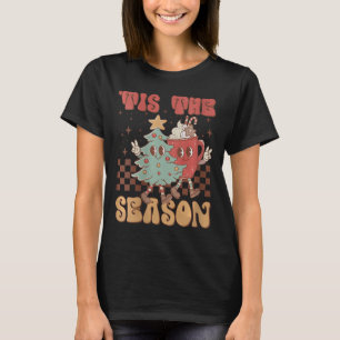 T-shirt Les Femmes Rétro Noël C'Est La Saison Noël Tr
