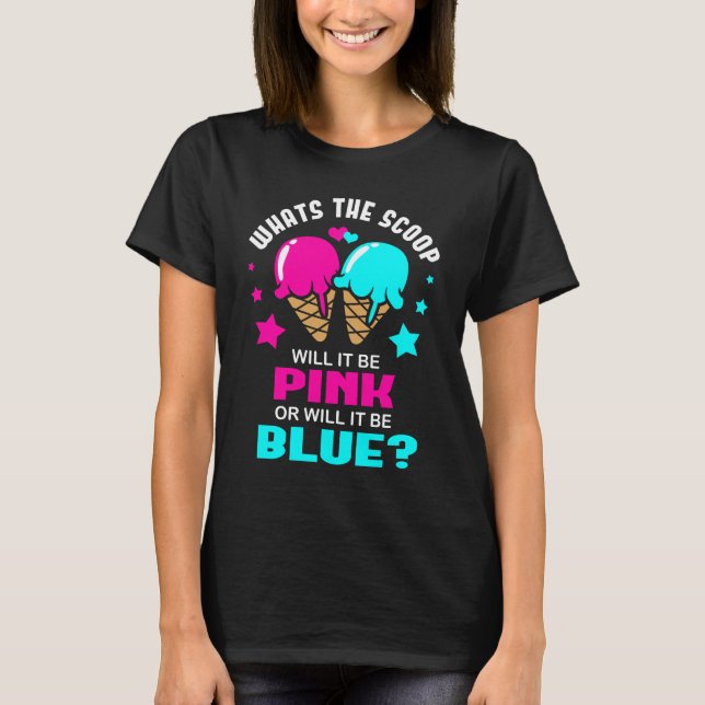 T-shirt Les Femmes Révèlent Ce Que La Crème Bleue Rose Pop (Devant)