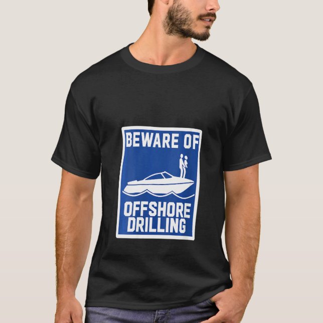 T-shirt Les Femmes Se Méfient Du Forage Offshore (Devant)