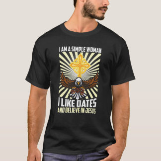 T-shirt Les Femmes Simples Les Femmes Aiment La Date Et Cr