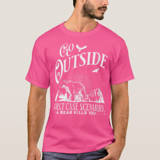 T-shirt Les Femmes Sortent Du Pire Scénario Coque Un Bear