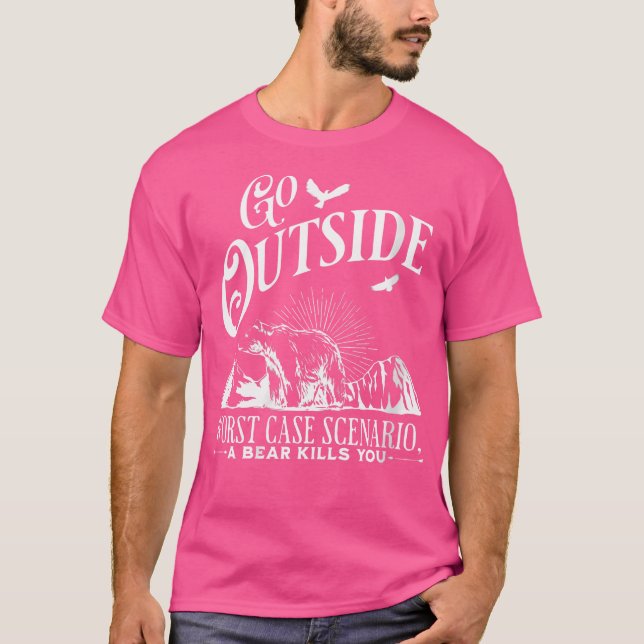 T-shirt Les Femmes Sortent Du Pire Scénario Coque Un Bear  (Devant)