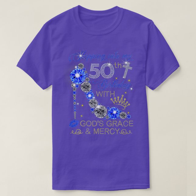 T-shirt Les femmes talons 50e Anniversaire Escouade En 50 (Design devant)