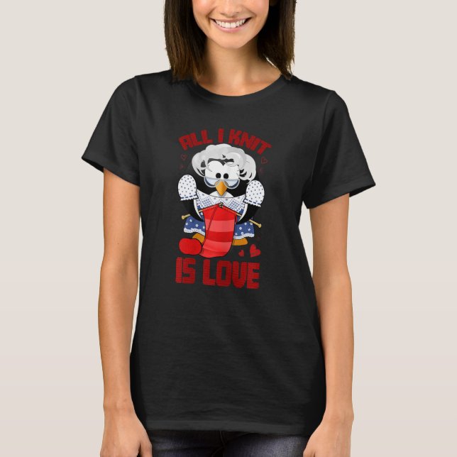 T-shirt Les Femmes Tout Ce Que Je Knit C'Est L'Amour Migno (Devant)