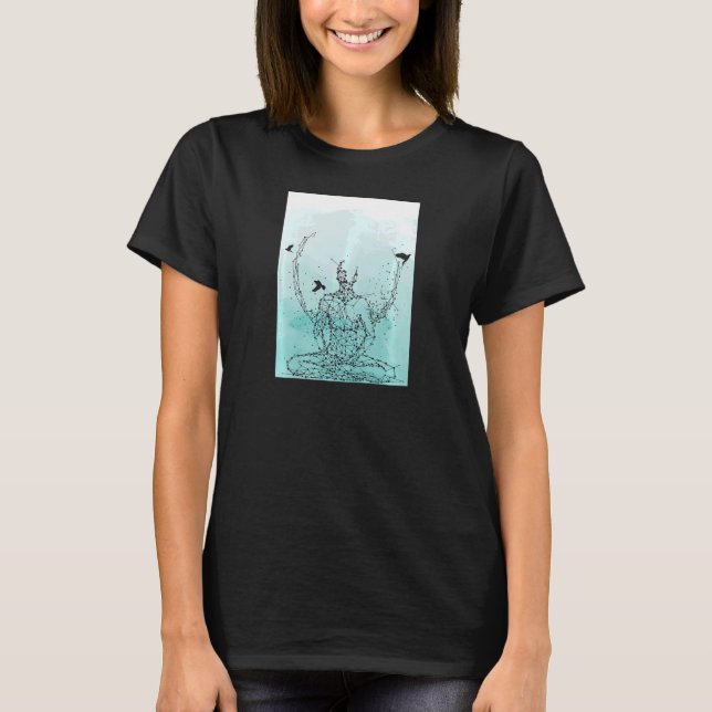 T-shirt Les femmes Yoga Bird Motivational Meditation est u (Devant)