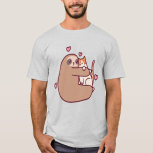 T-shirt Les fentes et les chats sont les meilleurs amis