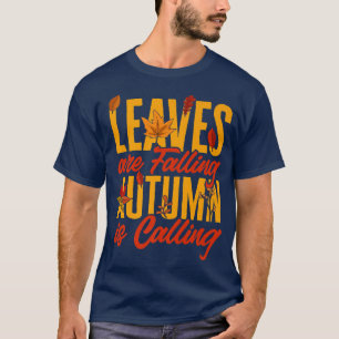 T-shirt Les feuilles Tirent L'Automne Appelle Le Citrouill