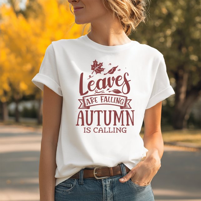 T-shirt Les feuilles tombent, l'automne arrive (Autumn Leaves Shirt)