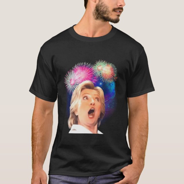 T-shirt Les feux d'artifice d'Hillary Clinton 'Beaucoup Wo (Devant)