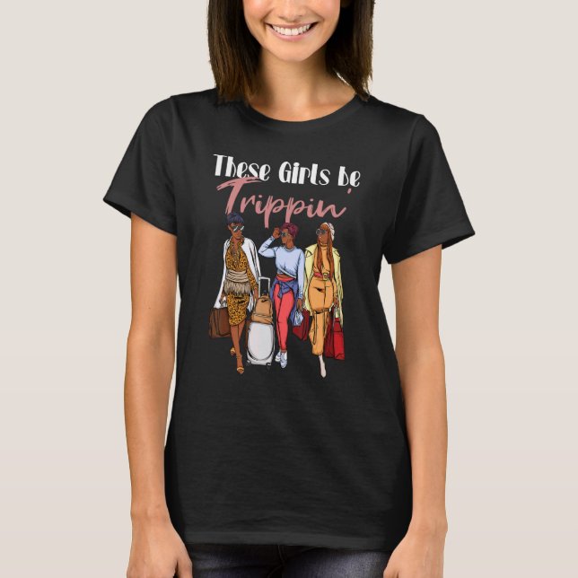 T-shirt Les Filles À Tripper' Girls Trip 2022 Pour Black W (Devant)