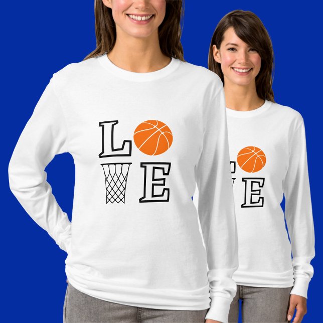 T-shirt Les filles aiment Basketball, Basketball Joueur Ca (Créateur téléchargé)