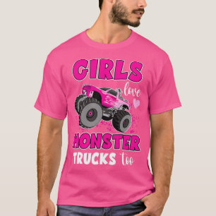 T-shirt Les filles aiment les camionnettes Monster Trop mi