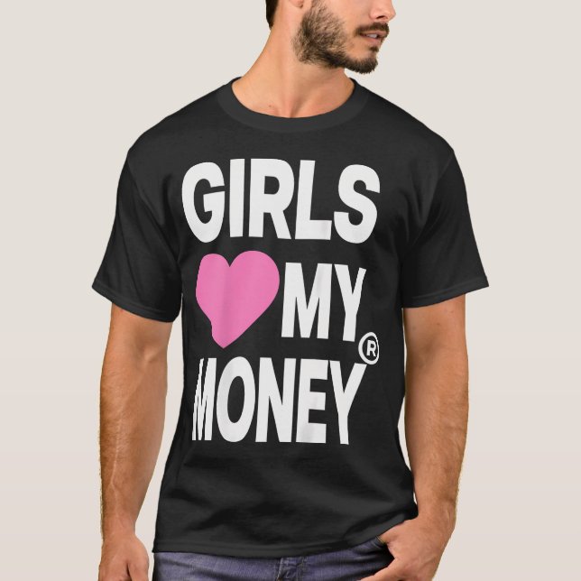 T-shirt Les Filles Aiment Mon Argent X Les Filles Aiment L (Devant)