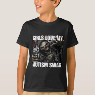 T-shirt Les filles aiment mon style autistique drôle cring