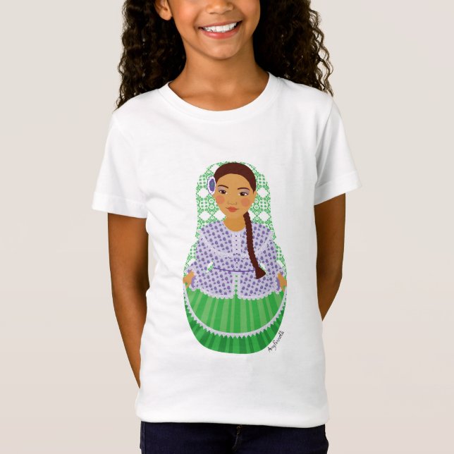 T-Shirt Les filles argentines de Matryoshka (Devant)