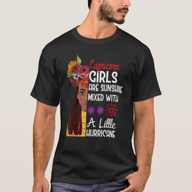 T-shirt Les Filles Capricornes Sont Brillantes Mélangées A (Devant)