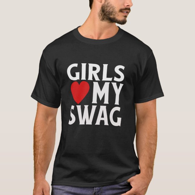 T-shirt Les filles Coeur Mon Swag (Devant)