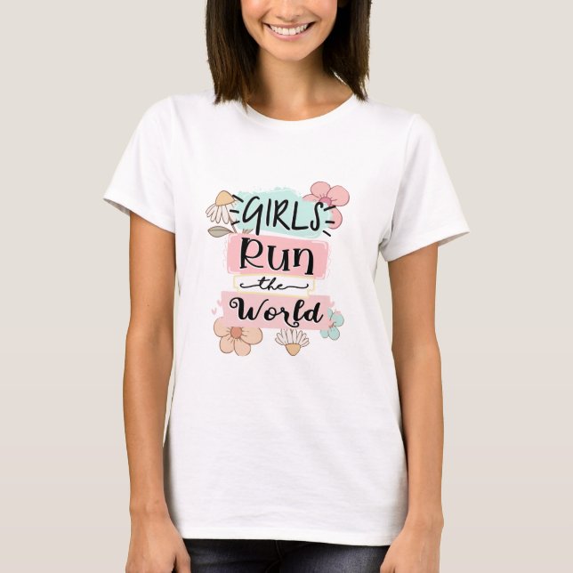 T-shirt Les Filles Conquièrent Le Monde (Devant)