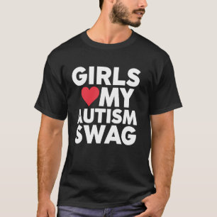 T-shirt Les filles de l'autisme swag aiment le mois de sen