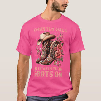 T-shirt Les filles de rodéo font ça avec leurs