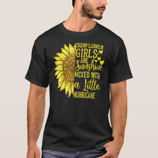 T-shirt Les Filles De Tournesol Sont Sunshine Mélangées Av