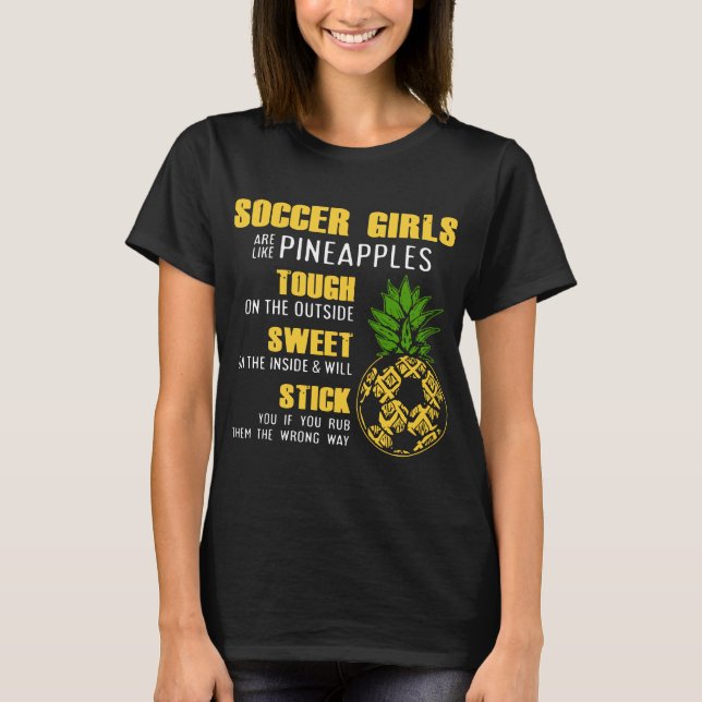 T-shirt les filles du football sont comme le toush (Devant)