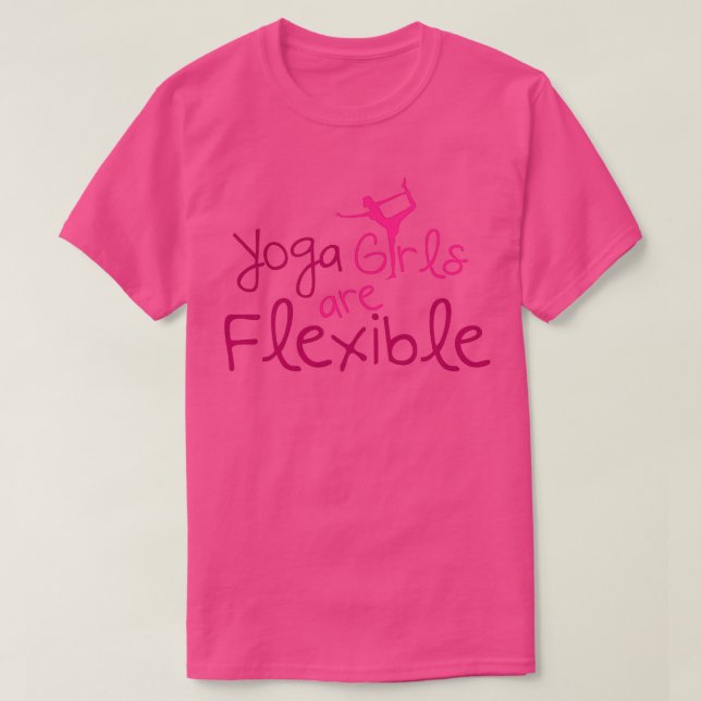 T-shirt Les filles du Yoga sont flexibles (Design devant)